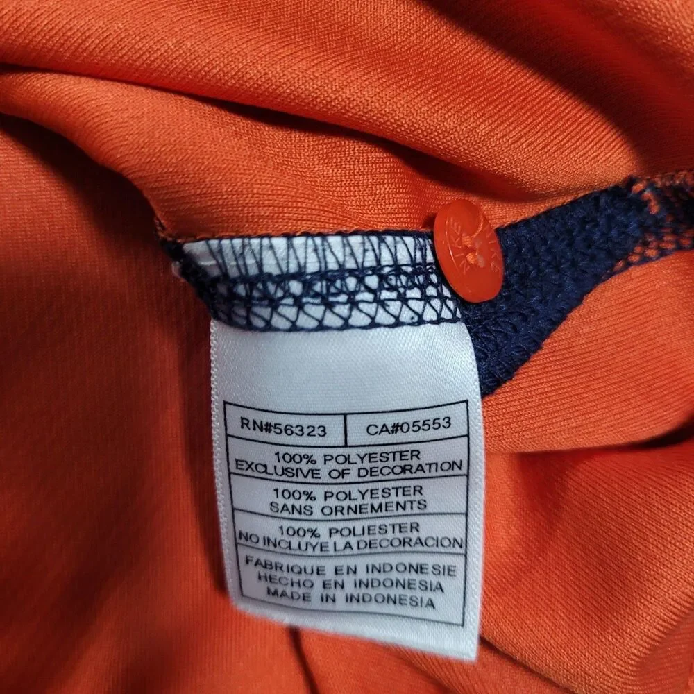 Illinois Fighting Illini Shirt Mens XL Orange NCAA Basketball Nike Fit Dry Polo